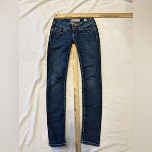 BKE Stella Mid Rise Skinny - Womens Size 24 Reg - Denim Blue Jeans